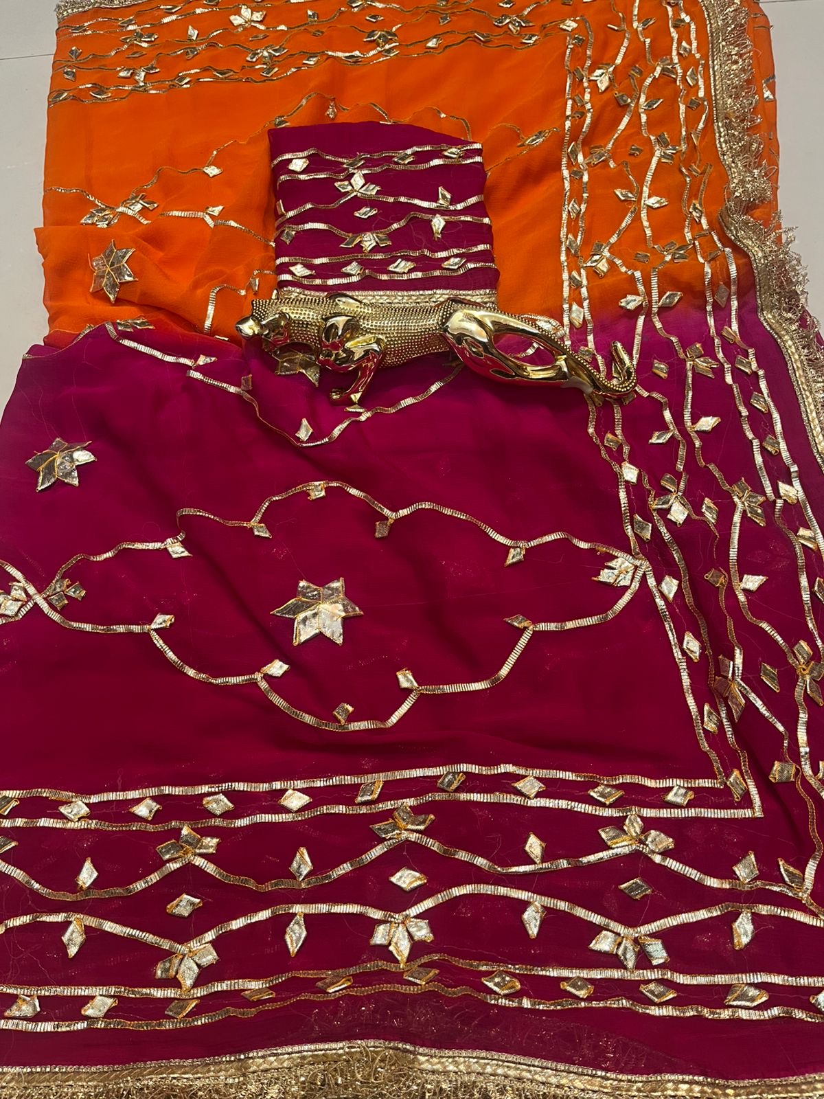 Semi pure chiffon Jaipur Hand Dye