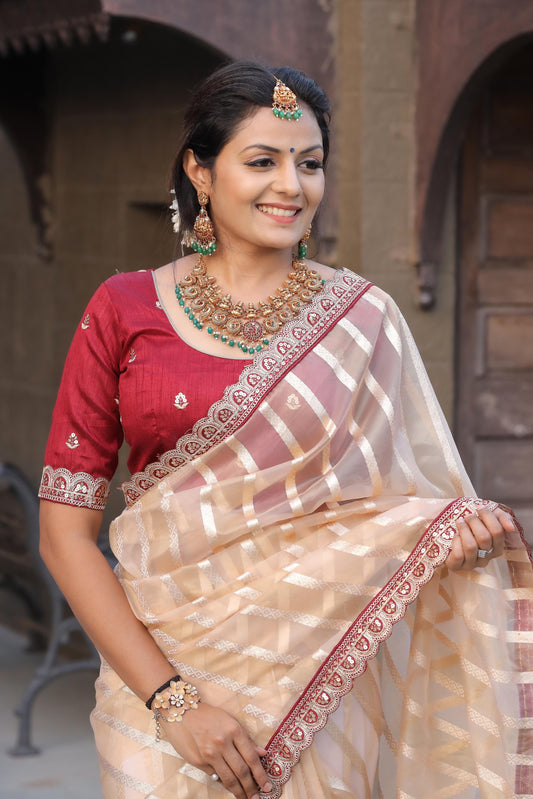Pure banarasi soft organza silk