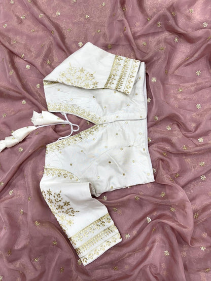 Sequins embroidery work saree