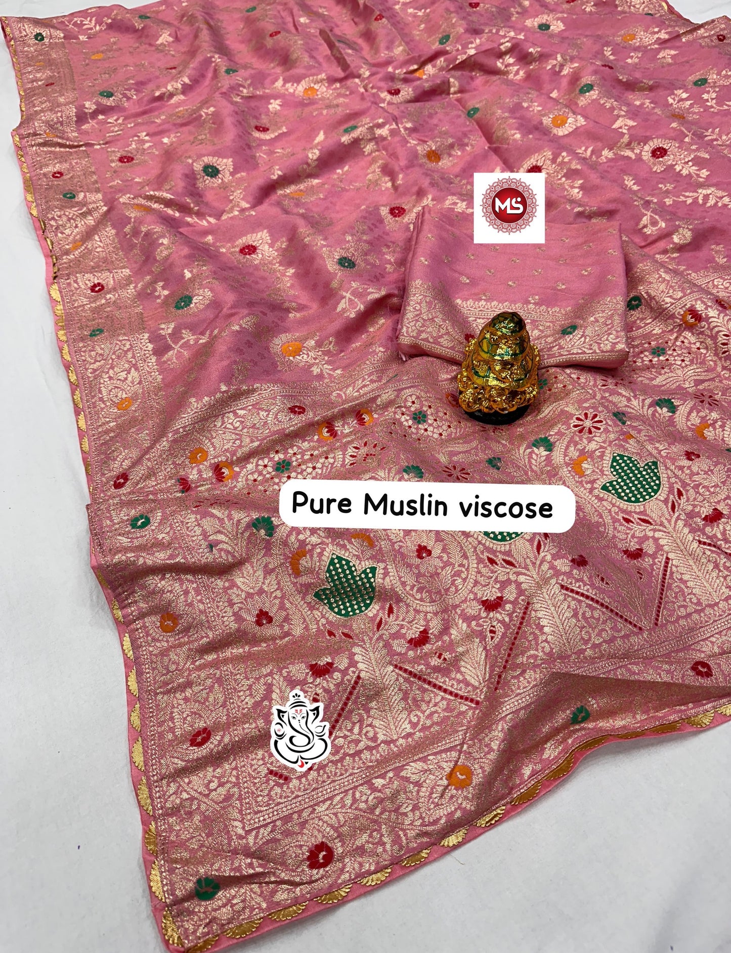 MUSLIN VISCOSE SAREE