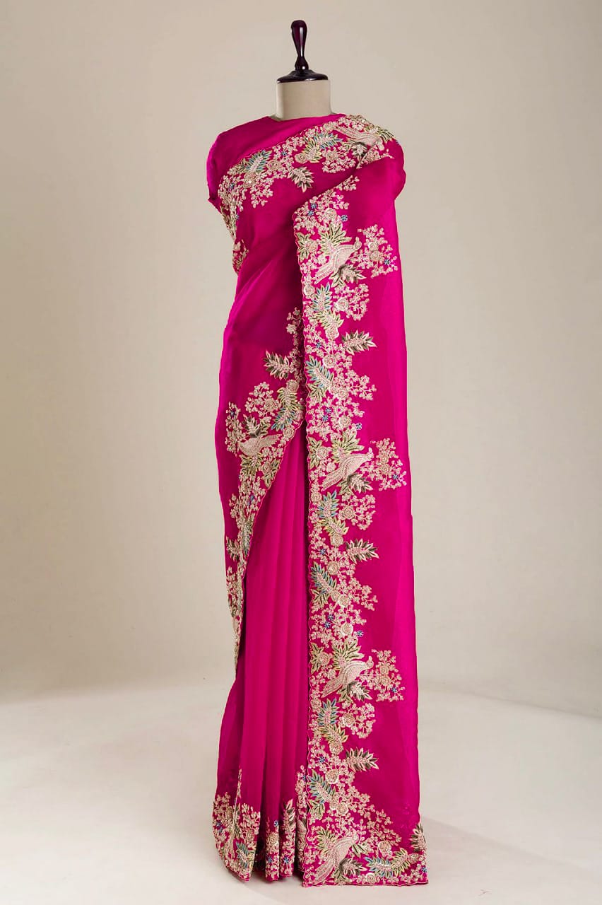 Jimmy Choo Silk Embroidery Saree