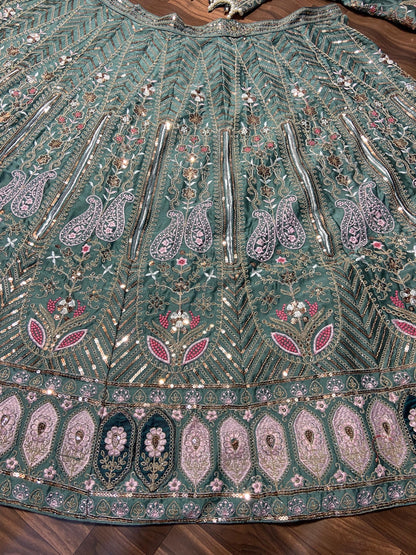 Kasturi Silk Embellished With Heavy Embroidery Lehnga chunni