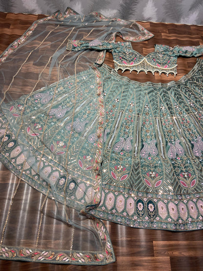 Kasturi Silk Embellished With Heavy Embroidery Lehnga chunni