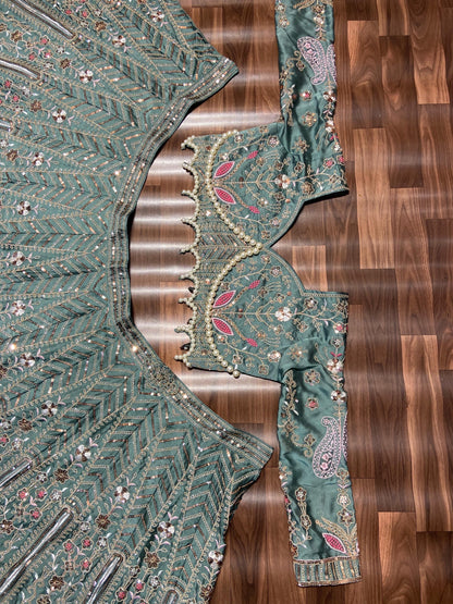 Kasturi Silk Embellished With Heavy Embroidery Lehnga chunni
