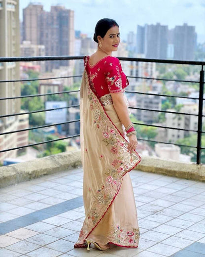 Jimmy Choo embroidery saree