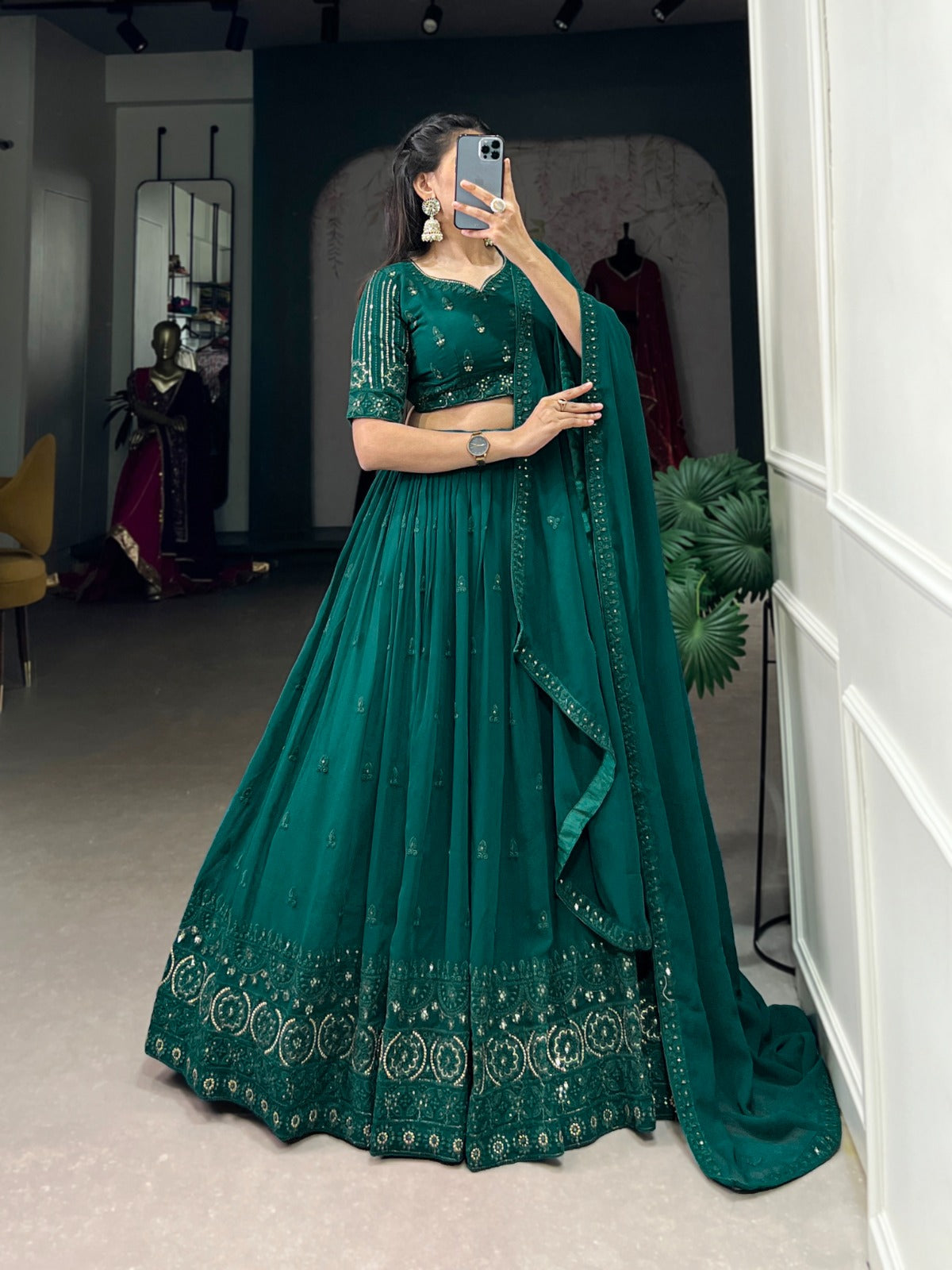 Georgette lehnga