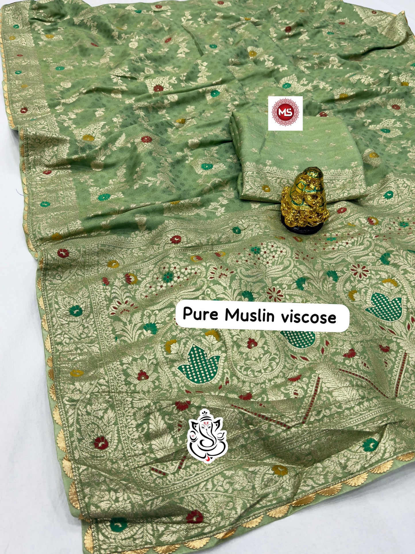 MUSLIN VISCOSE SAREE