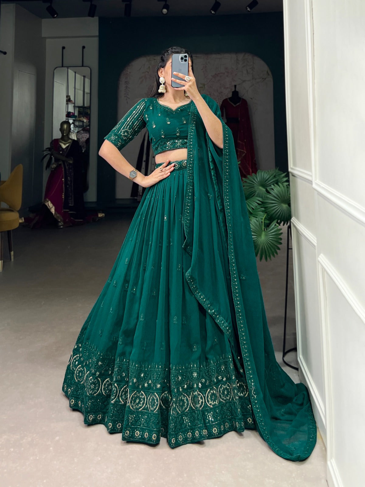 Georgette lehnga