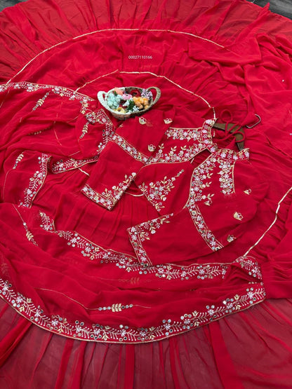 Lehnga Saree Georgette fabric