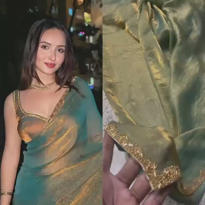 Two Tone Fendy Chiffone saree