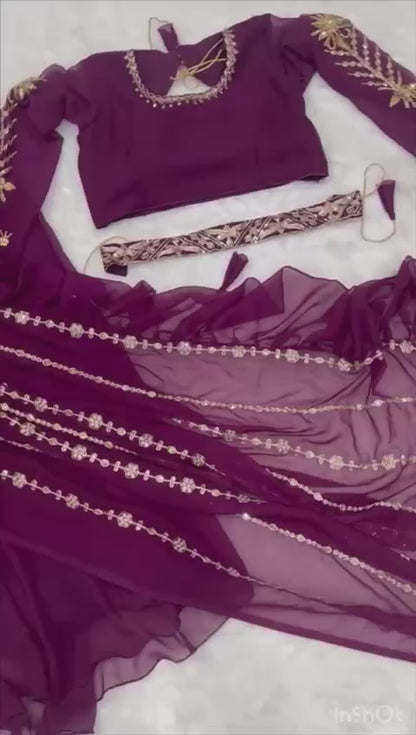 Embroidery cording work ready to wear Lenegha*